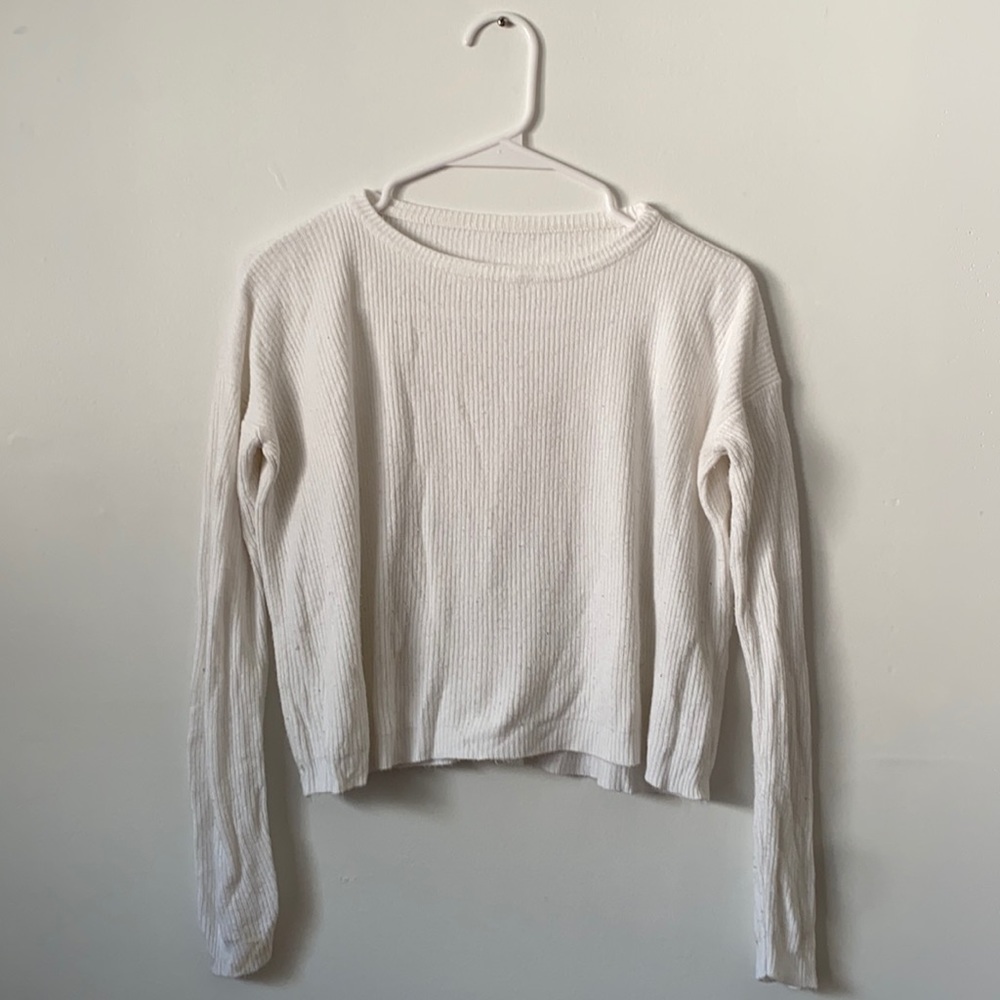 Brandy Melville Ribbed and Cropped Sweater